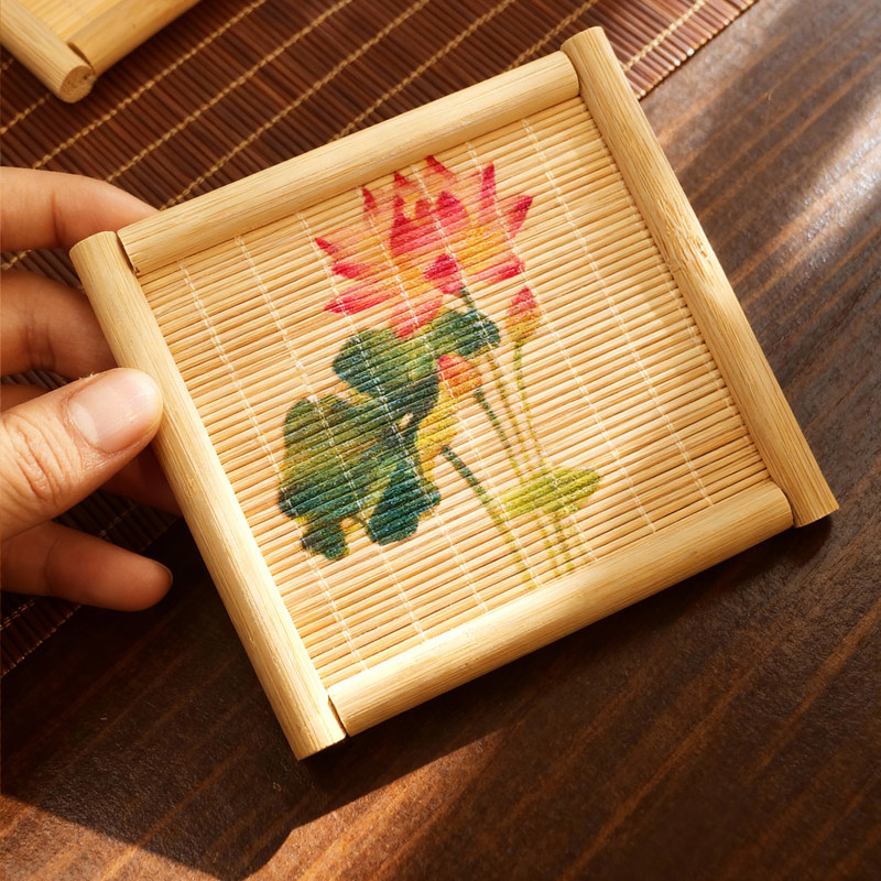 Japanese Tea - Set di 5 Sottobicchieri in Bambù
